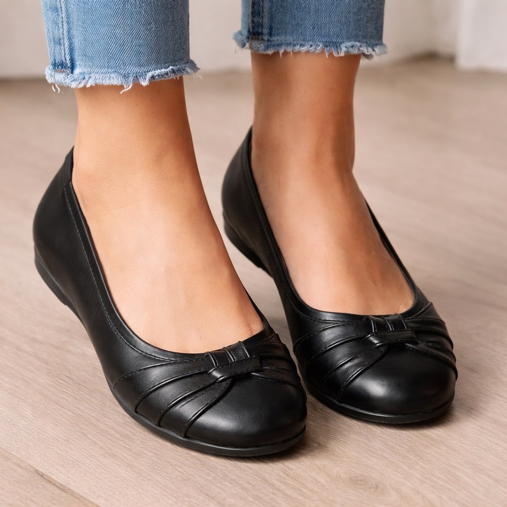 SOUL‎ Naturalizer Black Ballet Flats Comfort Slip On Work Shoes Size 8